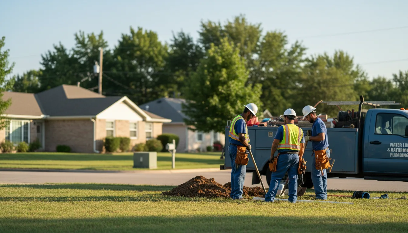 Residential water line and bathroom plumbing service in Fayette, MO